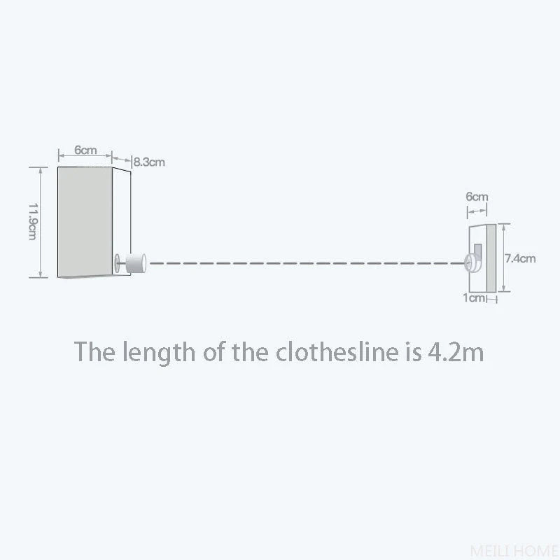 Telescopic Clothesline Clothes Drying Rope حبل غسيل قابل للسحب 👕✨
