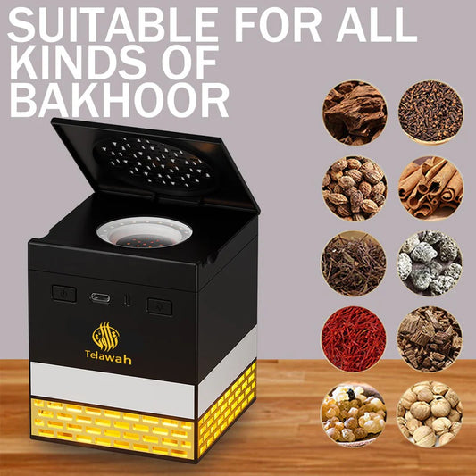 Telawah - Portable Electric Incense Bakhoor Burner تلاوة – مبخرة بخور كهربائية محمولة