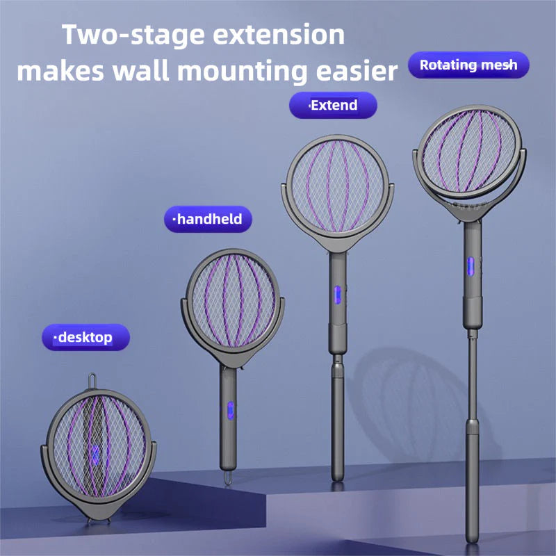 Telescopic Mosquito Swatter Racket مضرب ناموس تلسكوبي قابل للتمديد