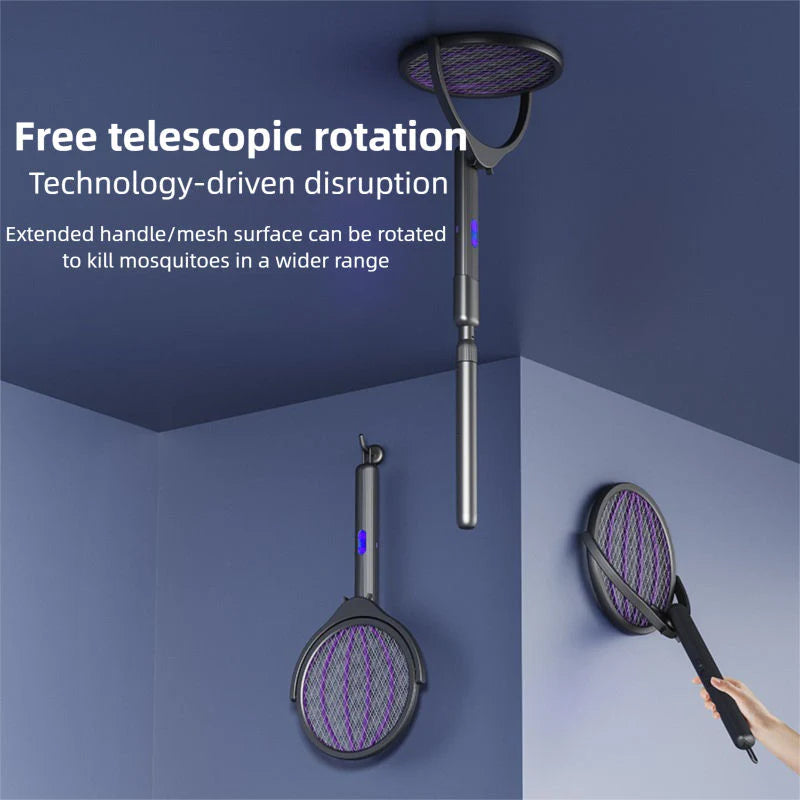 Telescopic Mosquito Swatter Racket مضرب ناموس تلسكوبي قابل للتمديد